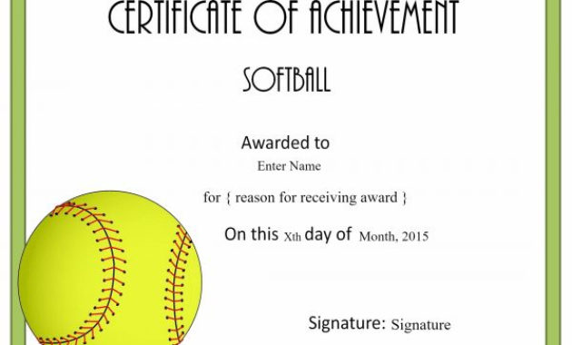 Free Softball Certificate Templates Customize Online Intended For Amazing Softball Certificate Templates Free