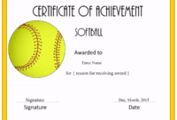 Free Softball Certificate Templates Customize Online Regarding 7 Free Printable Softball Certificate Templates