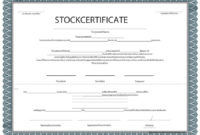 Free Stock Certificate Template Microsoft Word Inside Stock Certificate Template Word