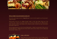 Free Template 054 Restaurant Intended For Free Website Menu Design Templates