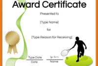 Free Tennis Certificates | Edit Online And Print At Home Inside Simple Printable Tennis Certificate Templates 20 Ideas