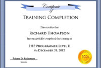 Free Training Certificate Template For Word Sample With Regard To Awesome Training Certificate Template Word Format