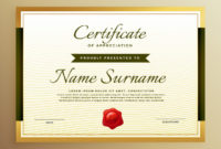 Free Vector | Premium Golden Certificate Of Appreciation Intended For Formal Certificate Of Appreciation Template