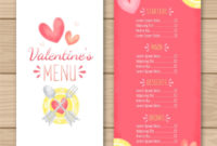 Free Vector | Valentine'S Day Menu Template With Free Valentine Menu Templates
