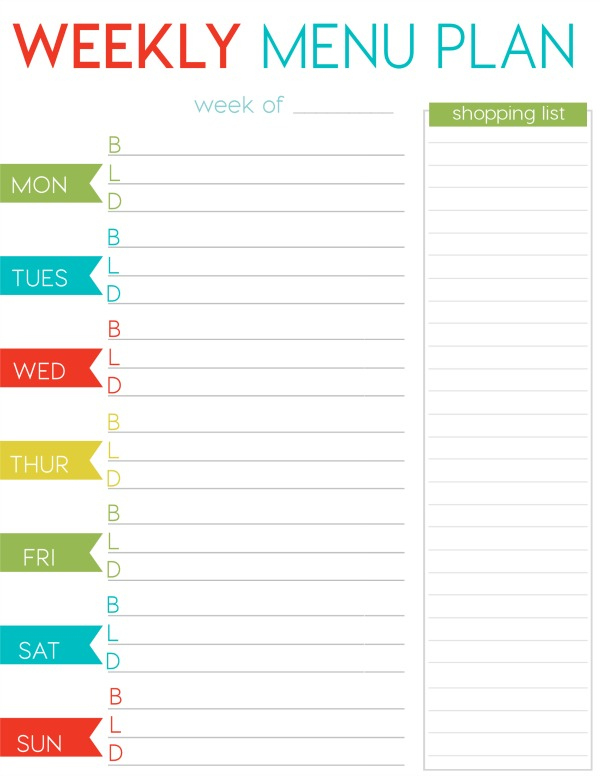Free Weekly Planner Template (Printable, Pdf, Word) Inside Weekly Menu Template Word