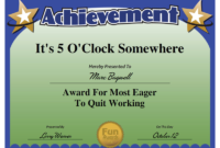 Funny Employee Awards | Humorous Award Certificates For With Merit Certificate Templates Free 7 Award Ideas