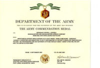 Get Our Printable Army Achievement Medal Certificate Inside Amazing Certificate Of Achievement Army Template