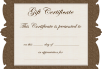 Gift Certificate Template Free Fill In | Free Gift Throughout New 7 Babysitting Gift Certificate Template Ideas