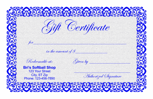 Gift Certificate Templates Intended For Fresh Donation Certificate Template