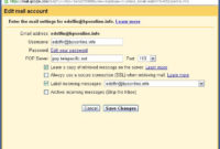 Gmail Account Via Outlook Bps Handbook For Incoming Mail Log Template