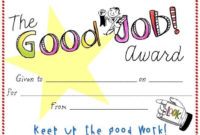 Good Job Certificate Template (4 (Dengan Gambar) In Good Job Certificate Template