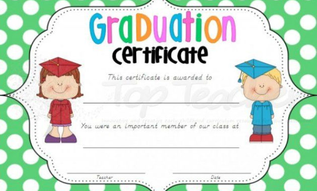 Graduation Certificates Kindergarten, Pre Primary, Prep Throughout Simple Preschool Graduation Certificate Free Printable