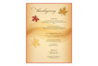 Great Thanksgiving Day Menu Templates To Entice And Pertaining To Thanksgiving Menu Template Printable