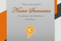 Grey Certificate Of Participation Word Template Editable Intended For Fantastic Certificate Of Participation Template Word