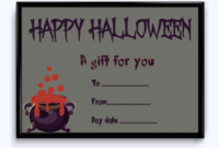 Halloween Gift Certificate Truth Lies Sample | Gift In Awesome Halloween Gift Certificate Template Free