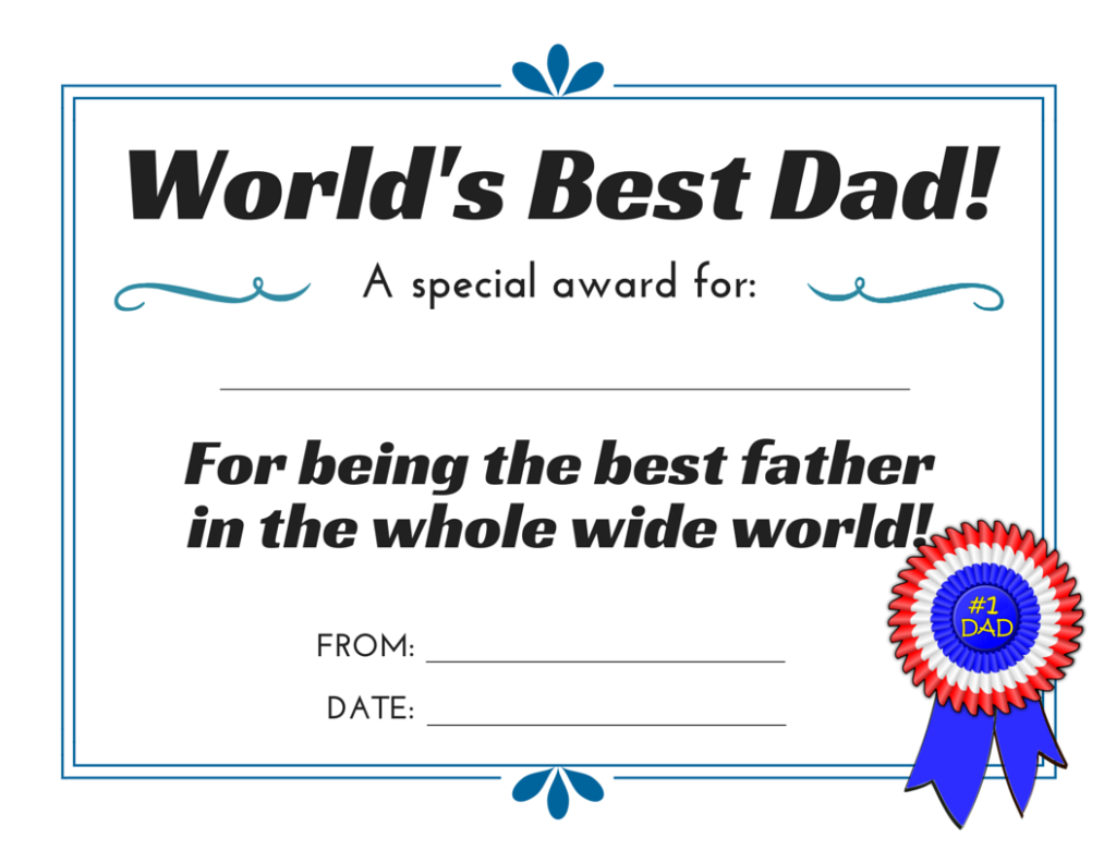 Happy Fathers Day Coloring Pages Coloring Pages For Kids Within 9 Worlds Best Mom Certificate Templates Free