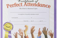 Hayes Perfect Attendance Certificate, 8 1/2 X 11 In, Paper With Regard To Hayes Certificate Templates