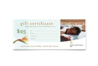 Health &amp;amp; Beauty Spa Gift Certificate Template Word For Fresh Salon Gift Certificate Template