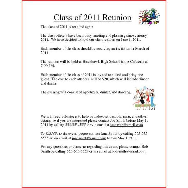 High School Reunion Flyers: A Nice Selection Of For Class Reunion Agenda Template