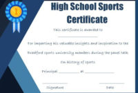 High School Sports Certificate Templates | Certificate Throughout Amazing Sports Day Certificate Templates