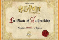 Hogwarts Graduation Diploma Template Harry Potter Fillable For Harry Potter Certificate Template