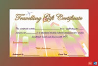 Holiday Travel Gift Certificate Template Gct With Fresh Free Travel Gift Certificate Template