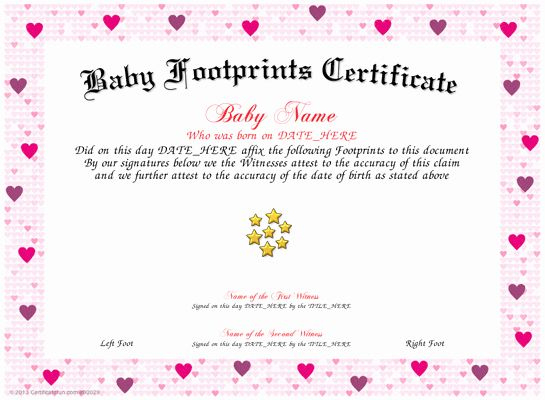 Home Birth Certificate Template Lovely Baby Footprints In Simple Rabbit Birth Certificate Template Free 2019 Designs