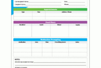 Home Care Schedule / Log 8.5X11 Laminated, Dry Erase Pen Within Police Daily Activity Log Template
