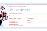 Homemade Gift Certificate Template 10 Di 2020 With Free Homemade Gift Certificate Template