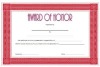 Honor Award Certificate Template Free 1 Pertaining To Simple Honor Award Certificate Templates