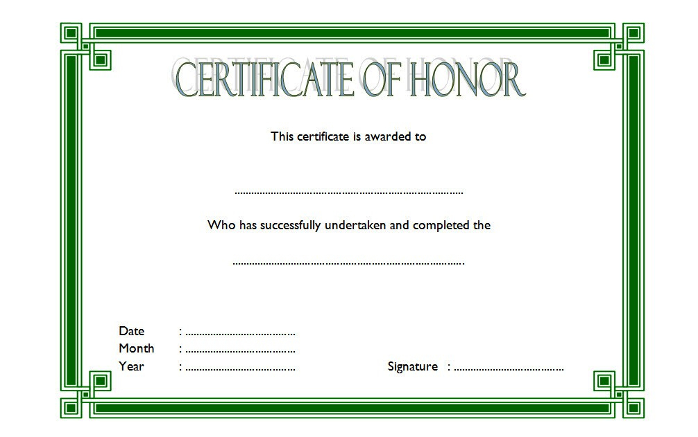 Honor Award Certificate Templates [9+ Official Designs Free] In Essay Writing Competition Certificate 9 Designs