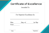 How To Create Certificate Of Excellence Template Free Within Simple Free Certificate Of Excellence Template