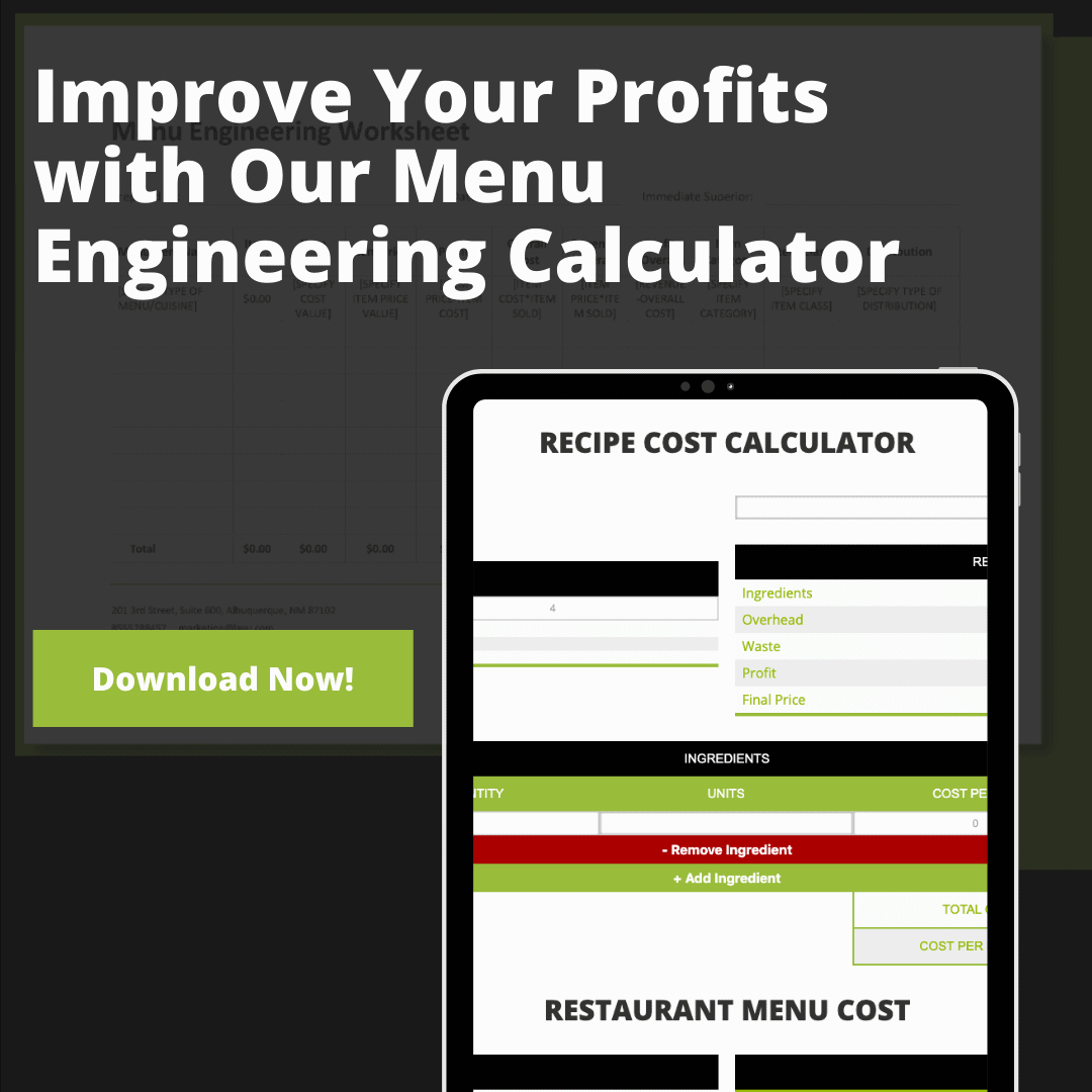 How To Price Menu Items Using Restaurant Recipe Costing Regarding Restaurant Menu Costing Template