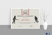 Ice Hockey Achievement Certificate Template In Hockey With Regard To Hockey Certificate Templates