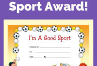 I&amp;#039;M A Good Sport Certificate (Fillable) Acn Latitudes With Regard To Good Behaviour Certificate Template 7 Kids Awards
