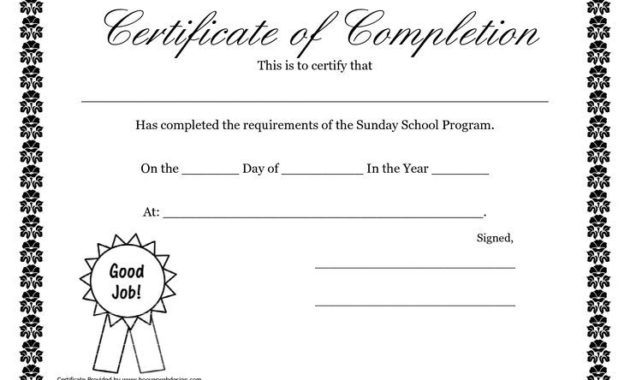 Image Result For Certificate Of Completion Template Free In 5Th Grade Graduation Certificate Template