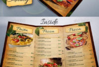 Italian Restaurant Food Menu Template Tri Fold 6959628 Regarding Diner Menu Template
