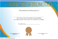 Job Promotion Certificate Template Free: 7+ Editable Designs Pertaining To Fascinating Great Job Certificate Template Free 9 Design Awards