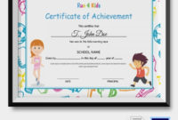 Kids Certificate Template 13+ Pdf, Psd, Vector Format Intended For Awesome Marathon Certificate Template 7 Fun Run Designs