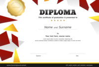 Kids Diploma Or Certificate Template With Gold Within Pertaining To Printable Softball Certificate Templates