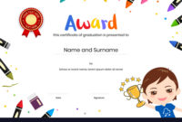 Kids Diploma Or Certificate Template With Regarding For Free Daycare Diploma Certificate Templates