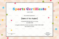 Kids Sports Certificate Design Template In Psd, Word With Sports Day Certificate Templates Free