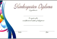 Kindergarten Completion Certificate Templates [9+ Best With Free Printable Best Wife Certificate 7 Designs