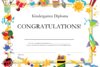 Kindergarten Diploma Certificate Template Download Inside Fascinating 7 Kindergarten Graduation Certificates To Print Free