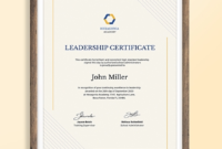 Leadership Award Certificate Template (3) Templates Pertaining To Fantastic Leadership Award Certificate Template