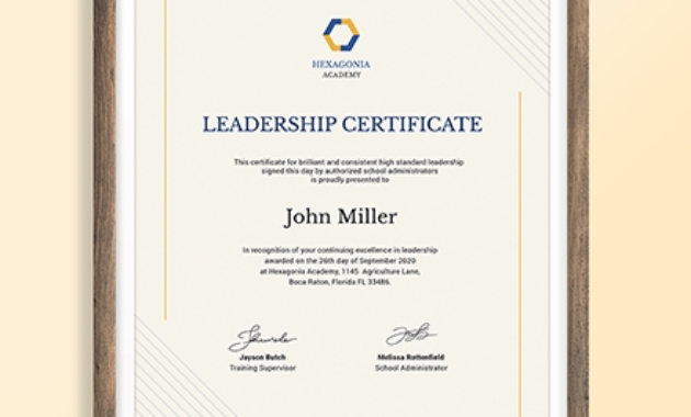 Leadership Award Certificate Template (3) Templates Pertaining To Fantastic Leadership Award Certificate Template