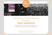 Light Attendance Certificate Template Pertaining To With Regard To Conference Certificate Of Attendance Template
