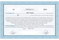 Llc Membership Certificate Colona.rsd7 Within Llc Throughout Llc Membership Certificate Template