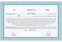 Llc Membership Certificate Template ~ Addictionary For Llc Membership Certificate Template Word
