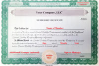 Llc Membership Certificates Templates Calep.midnightpig With Regard To Llc Membership Certificate Template